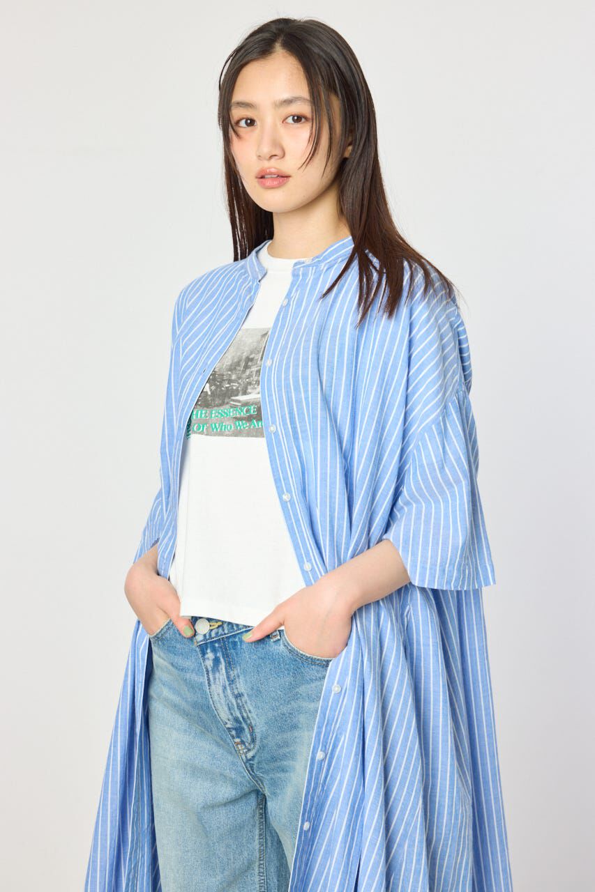 RODEO CROWNS「バンドカラールーズワンピース」|ワンピース|