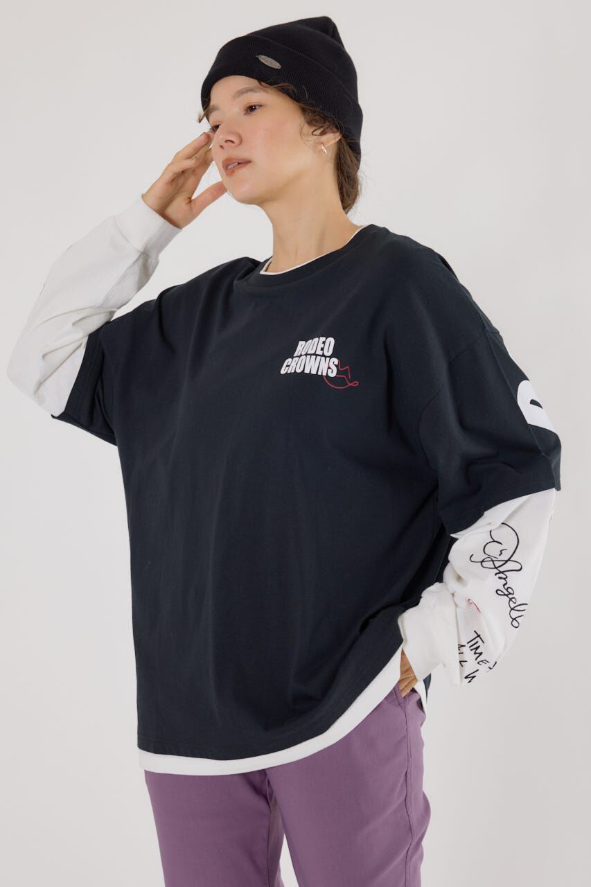 RODEO CROWNS「オーバーロゴレイヤードロングスリーブTシャツ」|Tシャツ・カットソー|