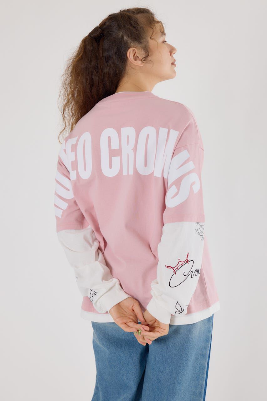 RODEO CROWNS「オーバーロゴレイヤードロングスリーブTシャツ」|Tシャツ・カットソー|PNK