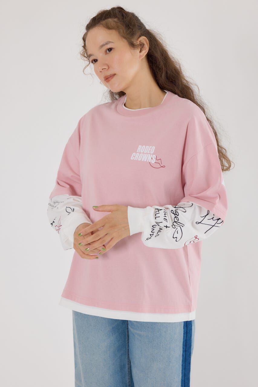RODEO CROWNS「オーバーロゴレイヤードロングスリーブTシャツ」|Tシャツ・カットソー|