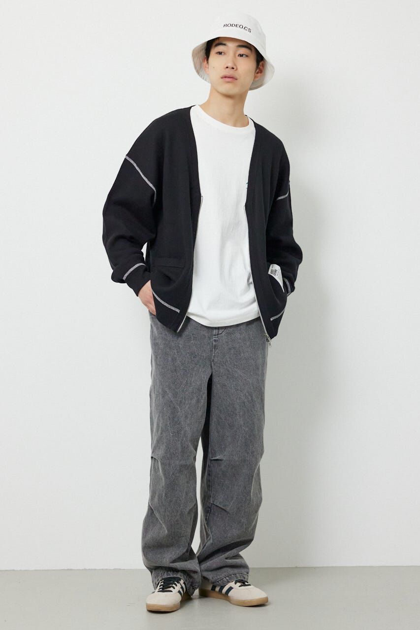 RODEO CROWNS「スウェットライクZIPカーディガン」|カーディガン|