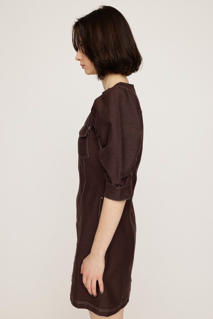 SLY「BICOLOR STITCH ショートワンピース」|ワンピース|