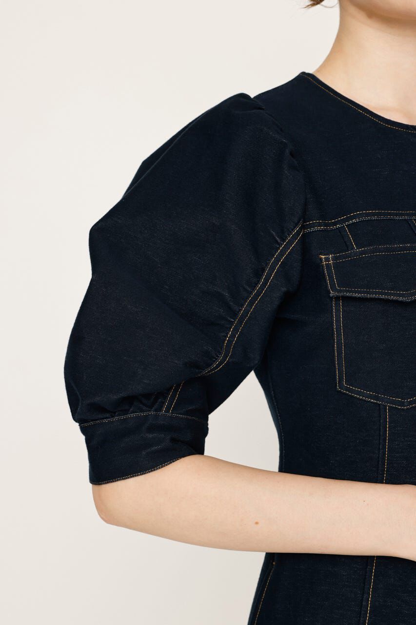 SLY「BICOLOR STITCH ショートワンピース」|ワンピース|