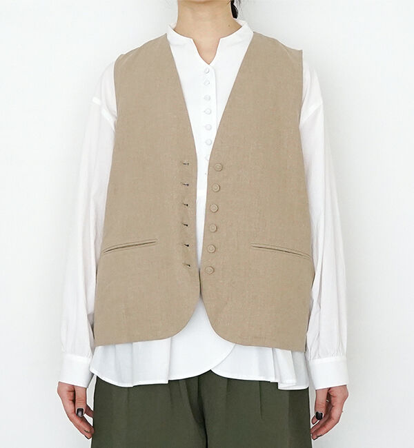 オオカミとフクロウ「オオカミとはじまりの季節に&ldquo;あわせ&rdquo;」|ベスト・ジレ|ベージュ