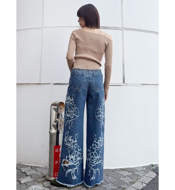 MURUA「ワンショルダーレースアップニット」|ニット・セーター|