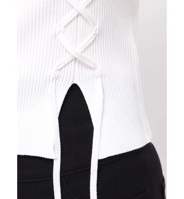 MURUA「ワンショルダーレースアップニット」|ニット・セーター|