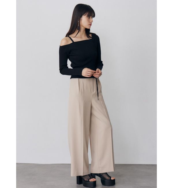 MURUA「ワンショルダーレースアップニット」|ニット・セーター|