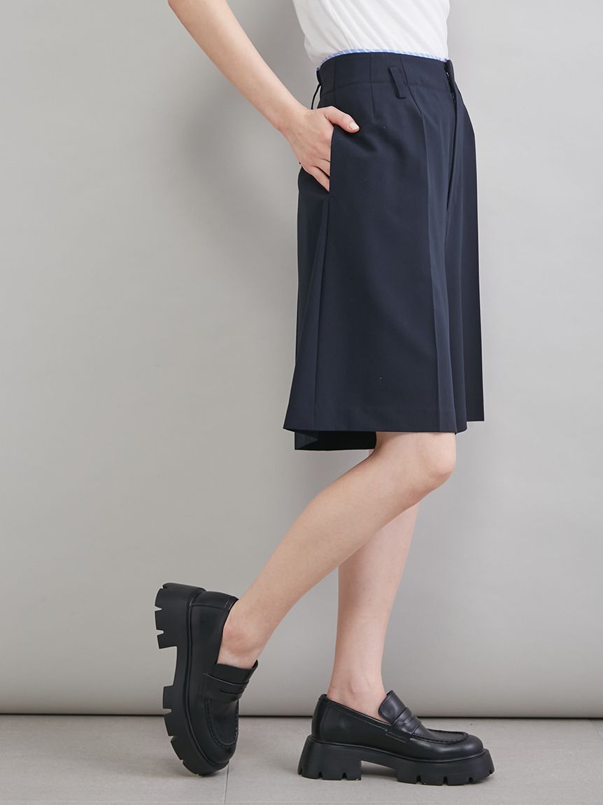 Mila Owen「トリミングハーフキュロットパンツ」|チノ|