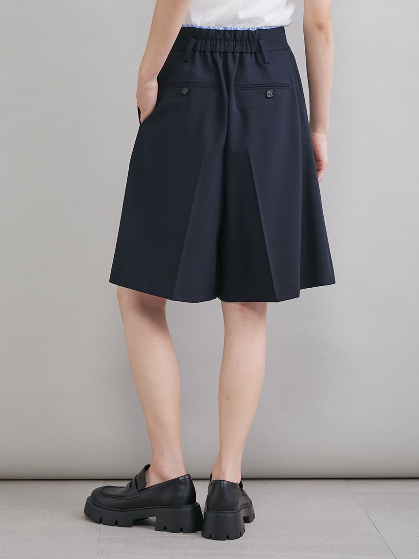 Mila Owen「トリミングハーフキュロットパンツ」|チノ|