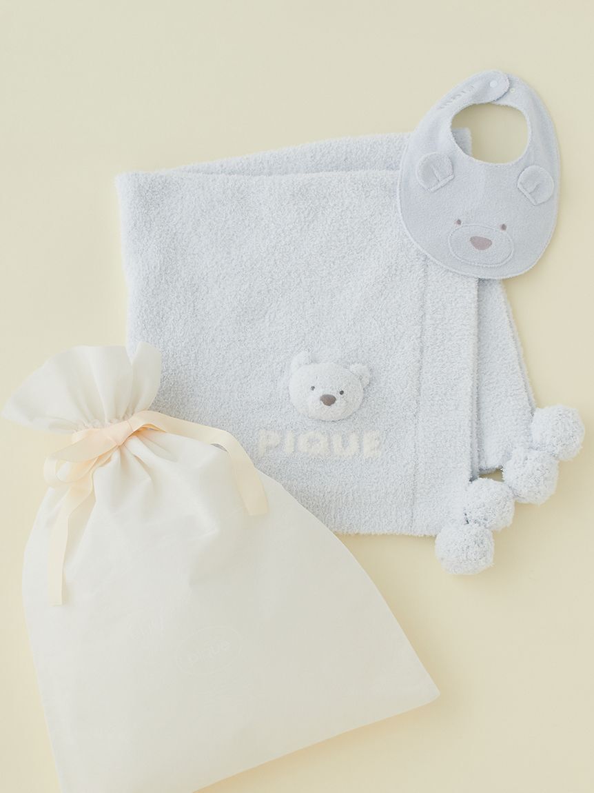 GELATO PIQUE KIDS & BABY「【ラッピング済み】【BABY】パウダーベアブランケット＆スタイSET」|その他ベビー用品|BLU