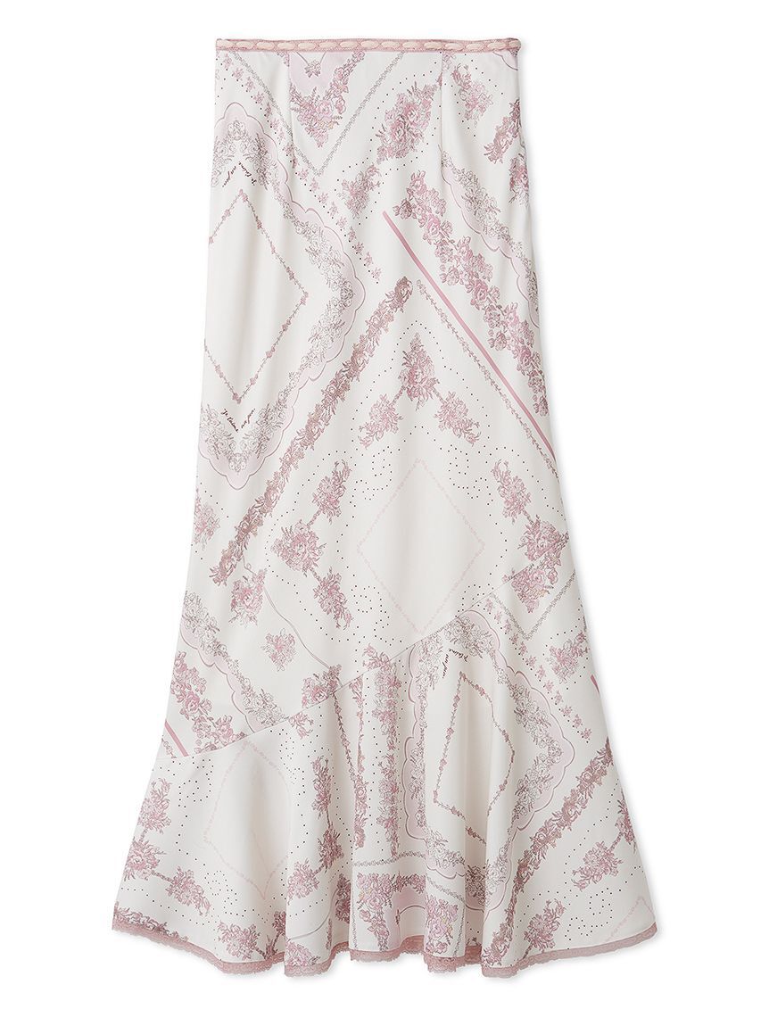 LILY BROWN「スカーフプリントナロースカート」|スカート|