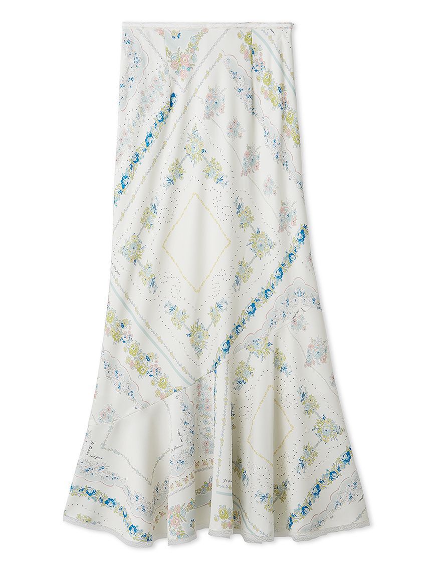 LILY BROWN「スカーフプリントナロースカート」|スカート|