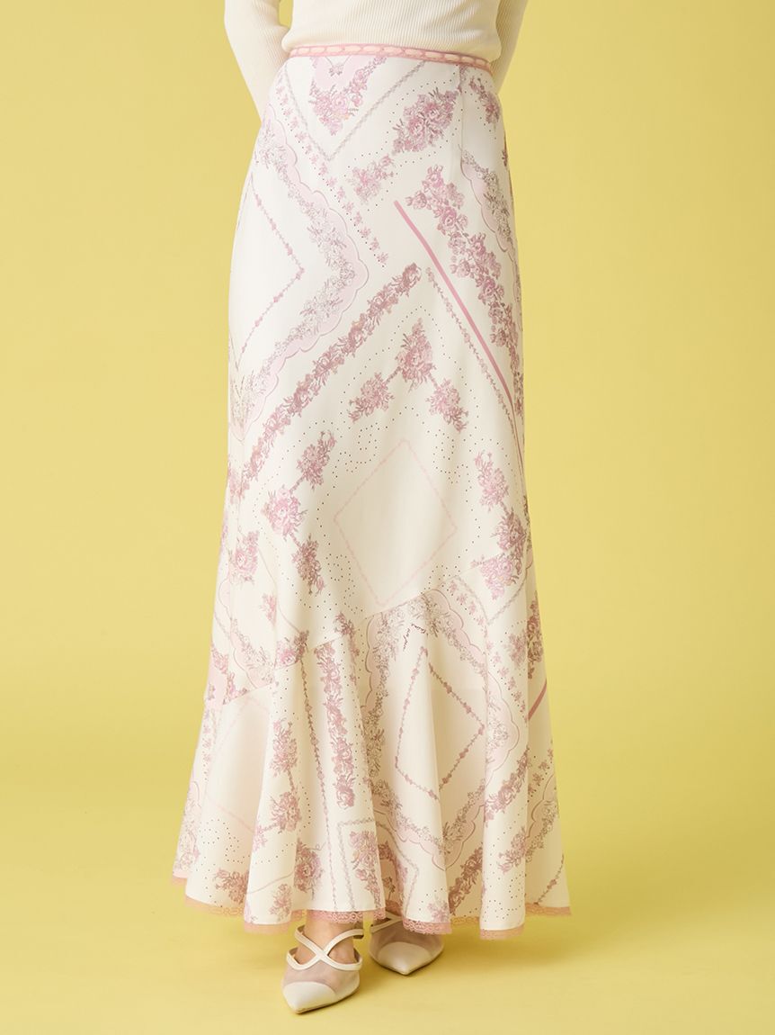 LILY BROWN「スカーフプリントナロースカート」|スカート|PNK