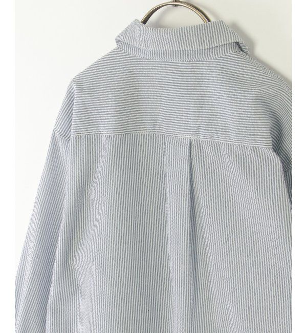 ikka kids「【親子コーデ】サッカースナップシャウター（110~160cm）」|シャツ・ブラウス|