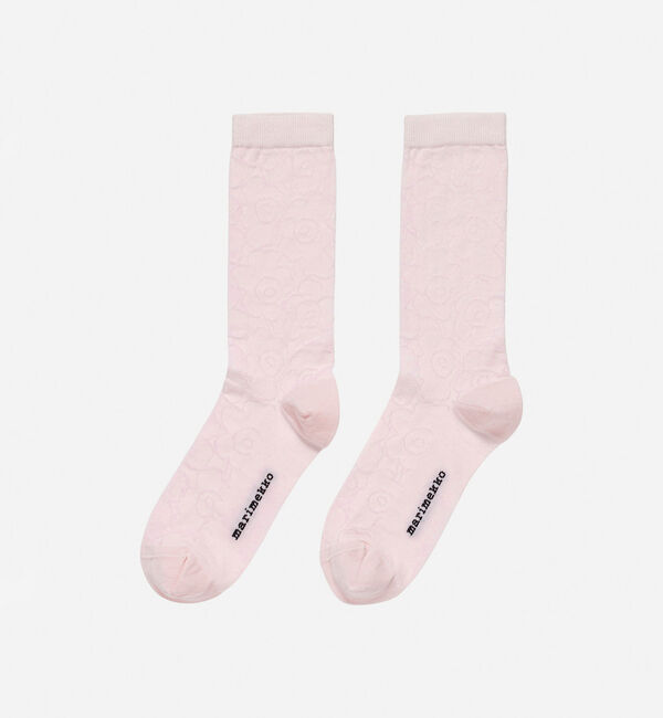 Marimekko「Sissi Piirto Unikko ソックス」|ソックス|ﾗｲﾄﾋﾟﾝｸ&times;ﾗｲﾄﾋﾟﾝｸ