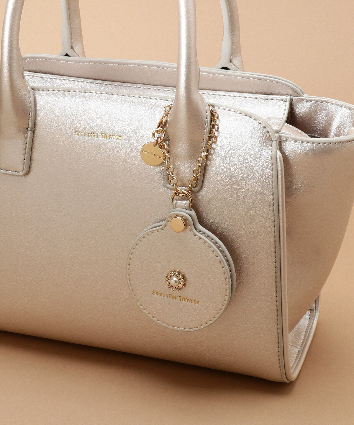Samantha Thavasa「ミラーチャーム付きハンドバッグ」|ハンドバッグ|