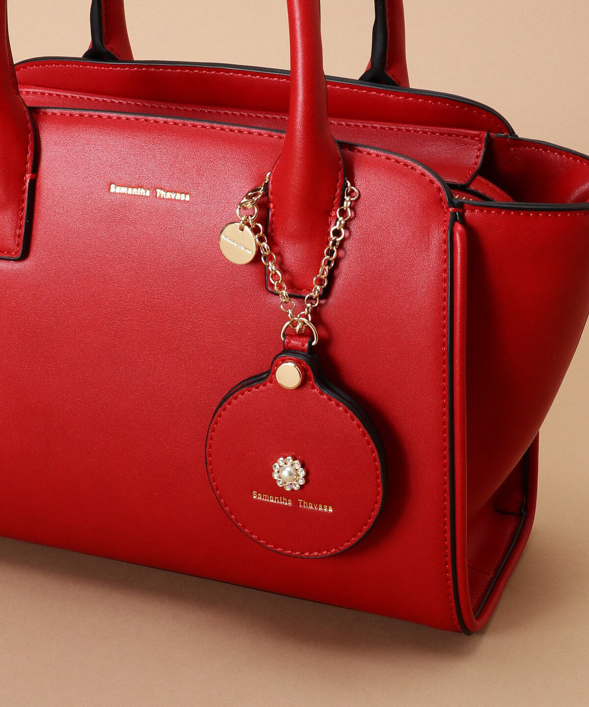 Samantha Thavasa「ミラーチャーム付きハンドバッグ」|ハンドバッグ|