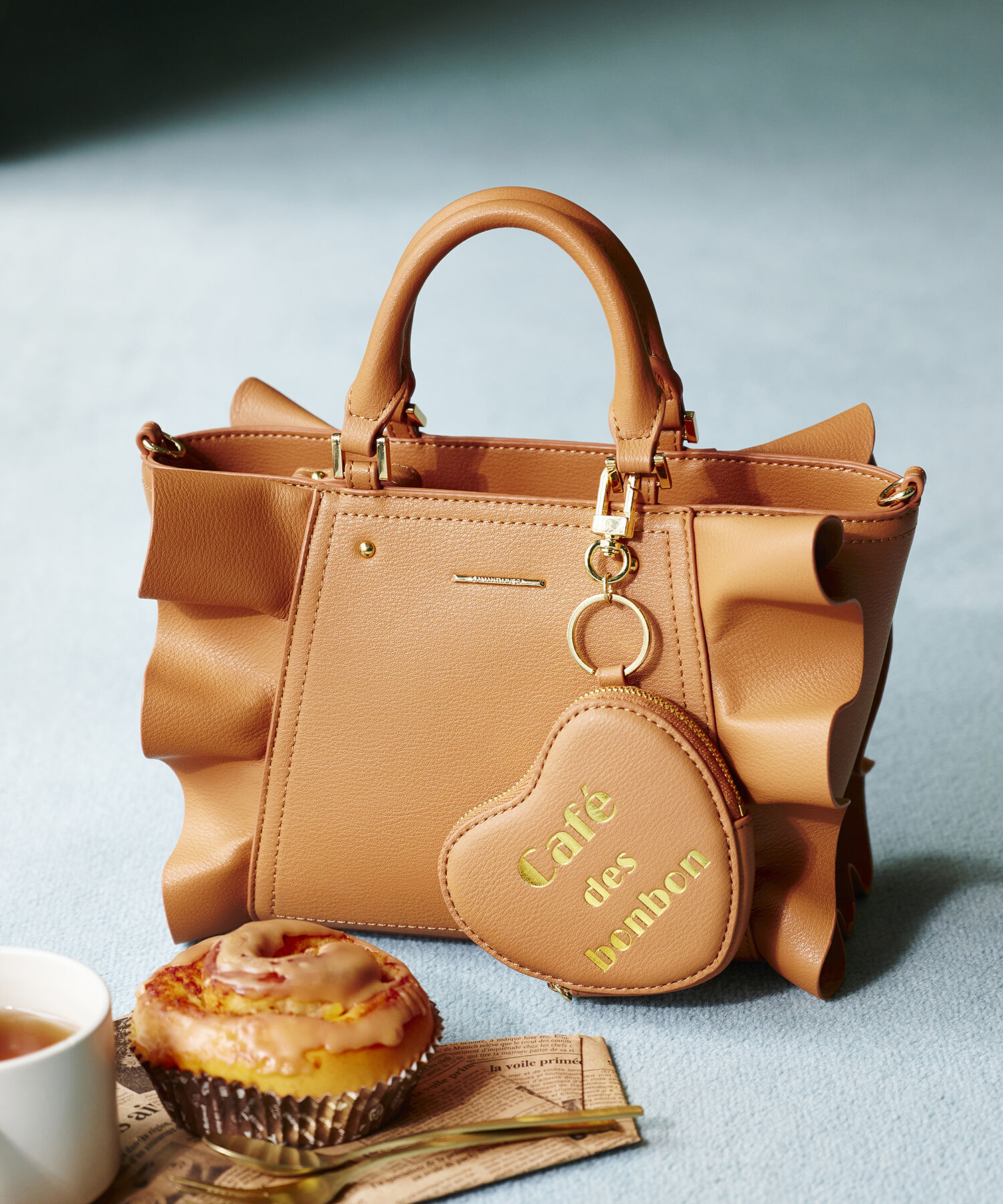 Samantha Vega「ハートポーチ付フリルトート」|ハンドバッグ|