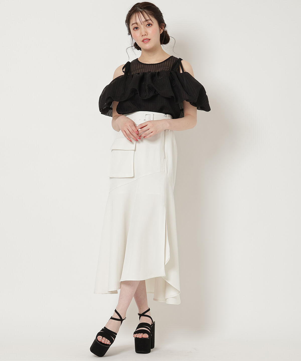 REDYAZEL「ストライプシアートップス」|Tシャツ・カットソー|