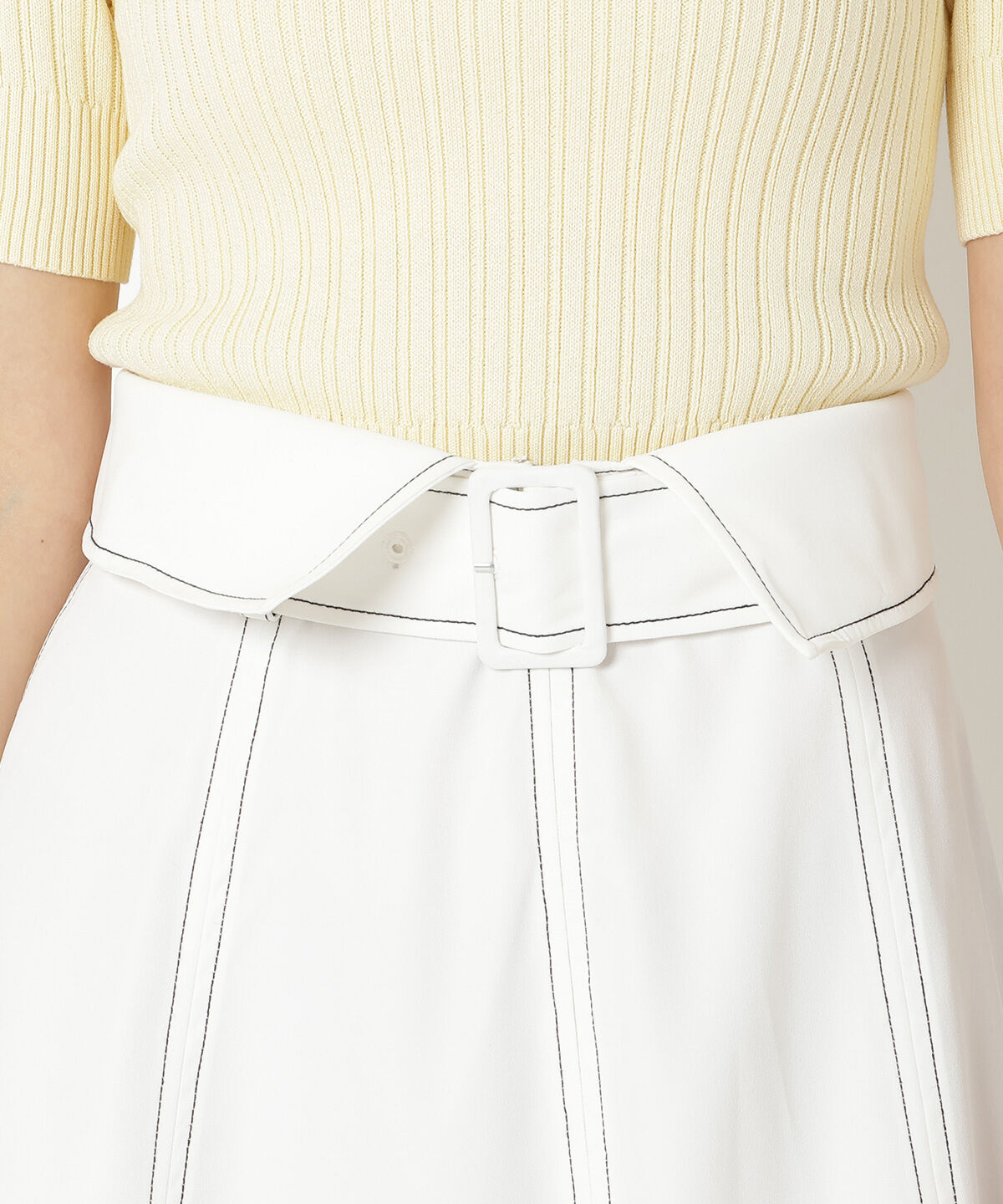 REDYAZEL「ステッチカラーフレアスカート」|フレア|