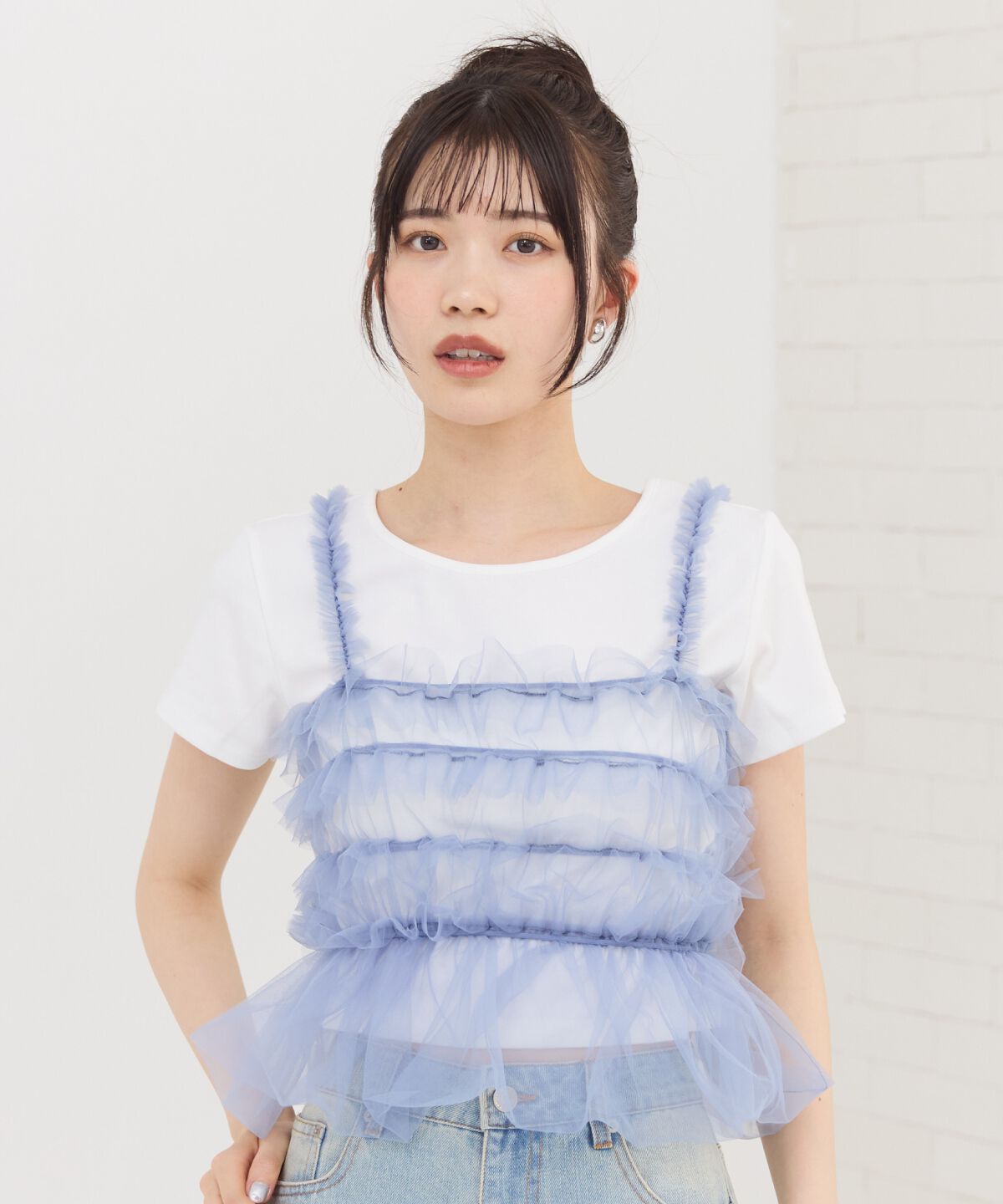 REDYAZEL「チュールビスチェ&times;Ｔシャツ」|Tシャツ・カットソー|