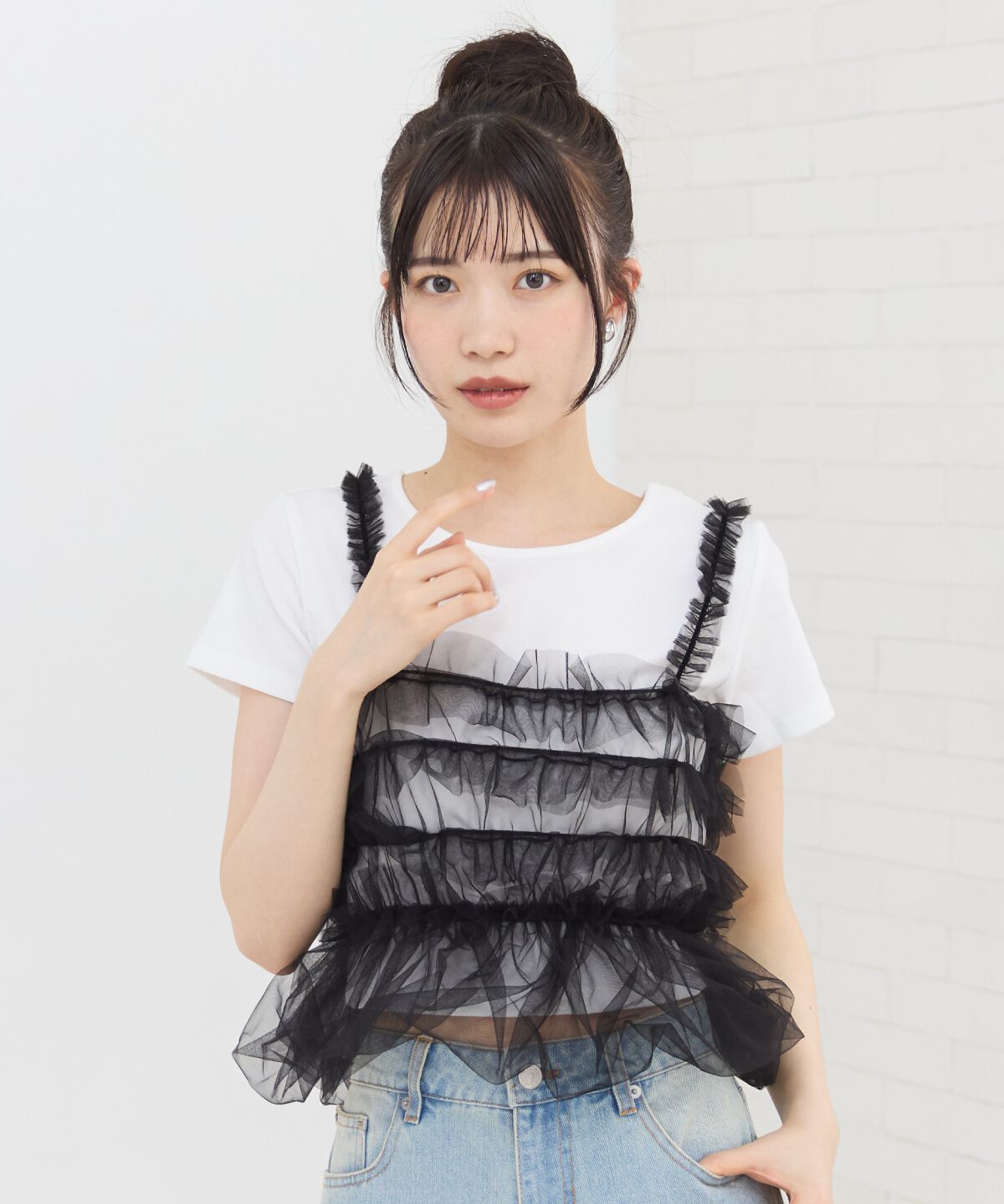 REDYAZEL「チュールビスチェ&times;Ｔシャツ」|Tシャツ・カットソー|