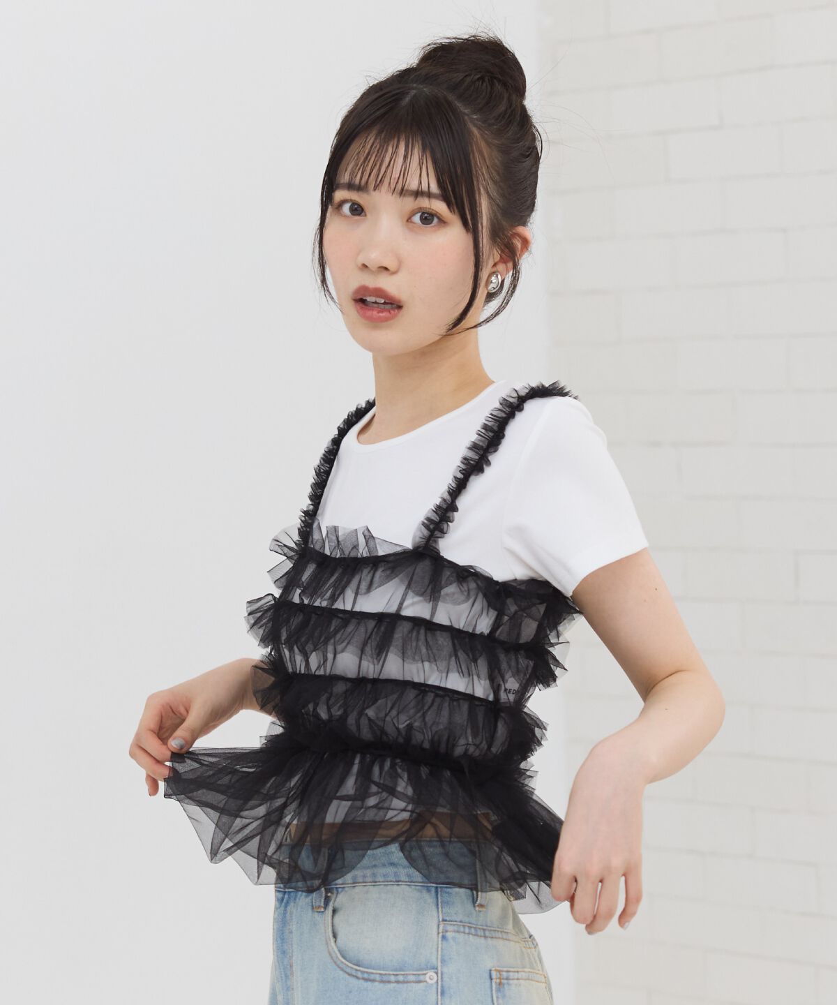 REDYAZEL「チュールビスチェ&times;Ｔシャツ」|Tシャツ・カットソー|
