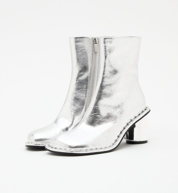 ODETTE E ODILE「＜SY＞ オブリークスタッズピースショートブーツ70&uarr;」|ショートブーツ|