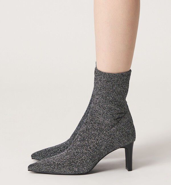 ODETTE E ODILE「＜SY＞ ポインテッドストレッチ ショートブーツ70&uarr;」|ショートブーツ|