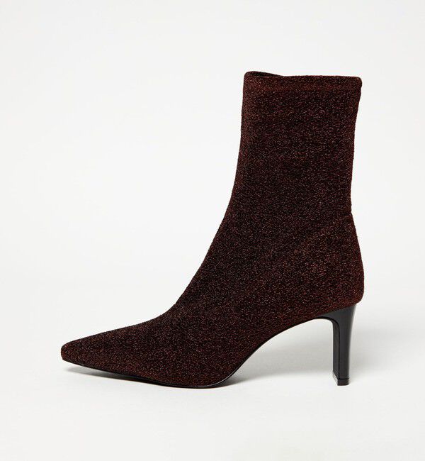 ODETTE E ODILE「＜SY＞ ポインテッドストレッチ ショートブーツ70&uarr;」|ショートブーツ|DK.BROWN