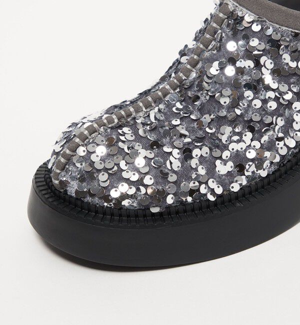 ODETTE E ODILE「＜SY＞ ラウンド スリッポン スパンコール フラット55&uarr;」|スリッポン|