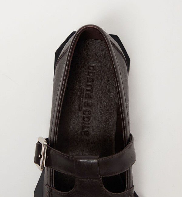 ODETTE E ODILE「ボクシーTストラップ フラット30&uarr;」|ローファー|