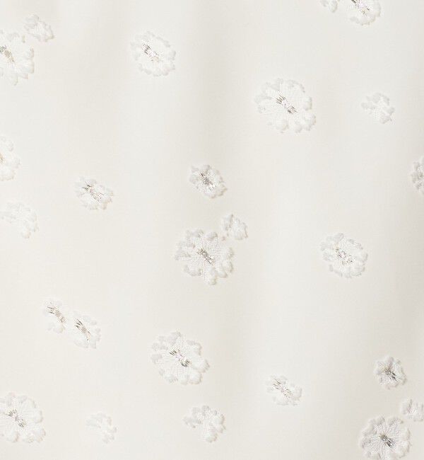 UNITED ARROWS「サテン フラワー ジャガード ロングスカート」|フレア|