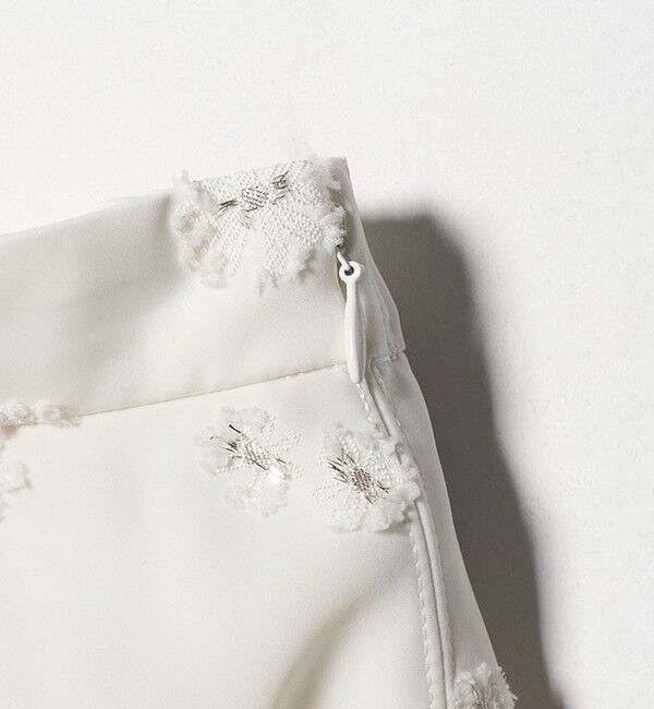 UNITED ARROWS「サテン フラワー ジャガード ロングスカート」|フレア|