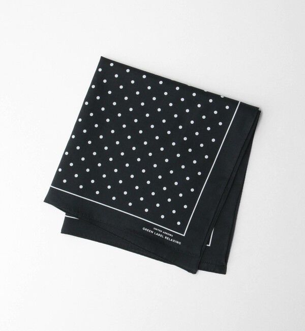 UNITED ARROWS green label relaxing「GLR シーアイランド ドット ハンカチ」|ハンカチ|BLACK