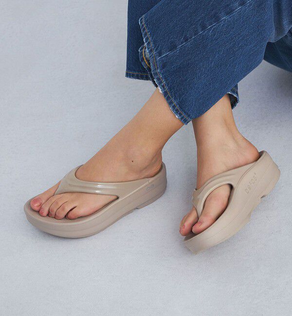 UNITED ARROWS green label relaxing「＜OOFOS＞OOmega プラットフォーム サンダル / ウーメガ」|サンダル|BEIGE