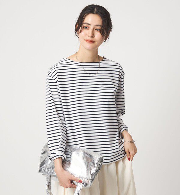 UNITED ARROWS green label relaxing「ボーダー ロングスリーブ カットソー」|Tシャツ・カットソー|NAVY