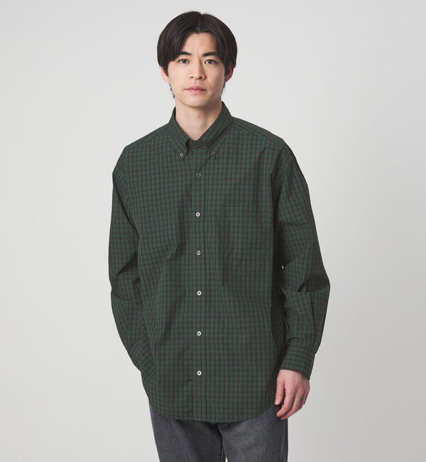 UNITED ARROWS green label relaxing「120/2 ブロード ボタンダウン シャツ」|シャツ・ブラウス|DK.GREEN