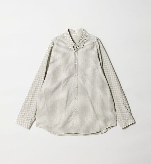 STEVEN ALAN「＜Steven Alan＞ オーガニックコットン マイクロチェック リバースシーム シャツ LOOSE」|シャツ・ブラウス|LT.GRAY