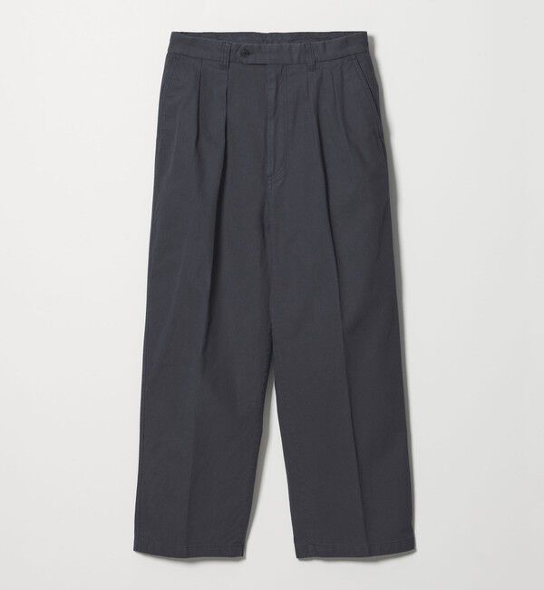 STEVEN ALAN「＜Steven Alan＞ ガーメントダイ ハイツイスト イン ツープリーツ ドレス トラウザーズ」|スラックス|NAVY