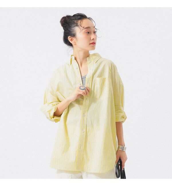 BEAMSBOY「ドビー ストライプ ビッグ BDシャツ」|シャツ・ブラウス|YELLOW