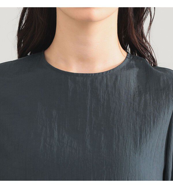 Demi-Luxe BEAMS 「AK+1 / クルーネック リブ ブラウス」|シャツ・ブラウス|