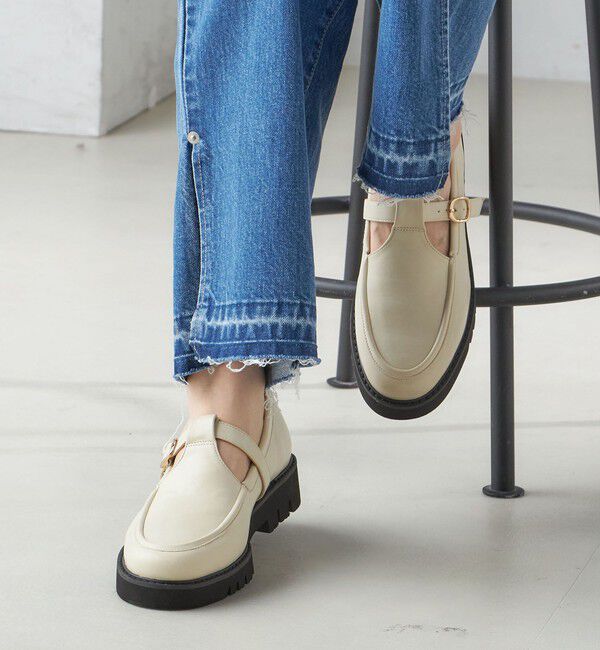 SHIPS for women「HAMON:Tストラップ シューズ（晴雨兼用）」|ローファー|