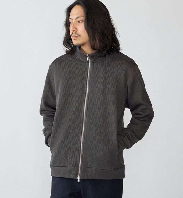 SHIPS「SHIPS:〈手洗い可能〉ドライバーズ ニット ジップ カーディガン」|カーディガン|ダークグレー