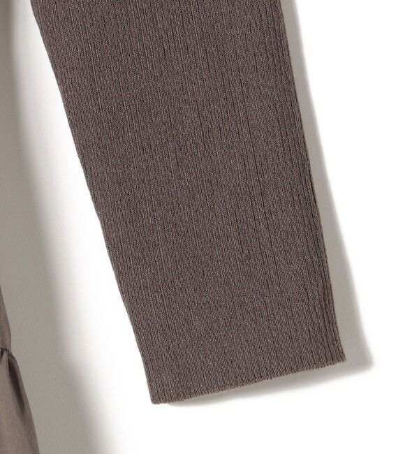 SHIPS for women「〈手洗い可能〉リブ ニット 長袖 &times; 布帛 ギャザー スカート ワンピース」|ワンピース|