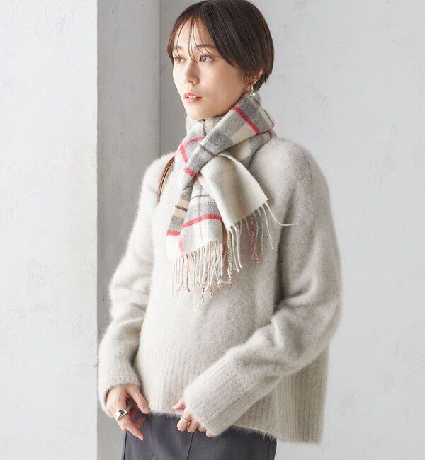 SHIPS for women「チェック カシミヤ リバーシブル マフラー」|マフラー|