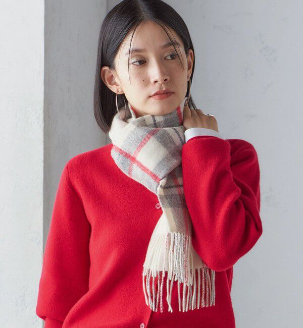 SHIPS for women「チェック カシミヤ リバーシブル マフラー」|マフラー|
