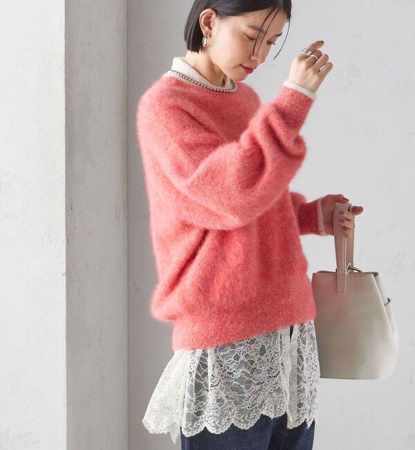 SHIPS for women「杢 FOX クルーネック プルオーバー」|ニット・セーター|レッド