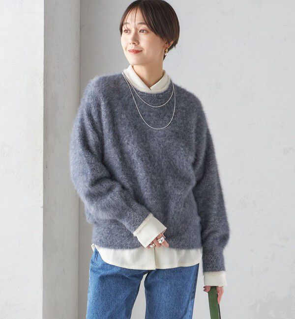 SHIPS for women「杢 FOX クルーネック プルオーバー」|ニット・セーター|