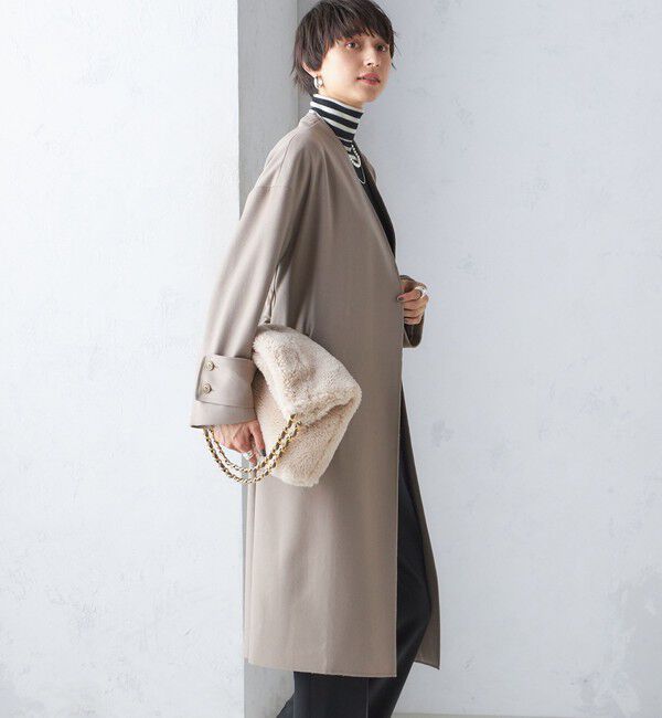 SHIPS for women「MANTECO ノーカラー コート」|ノーカラーコート|